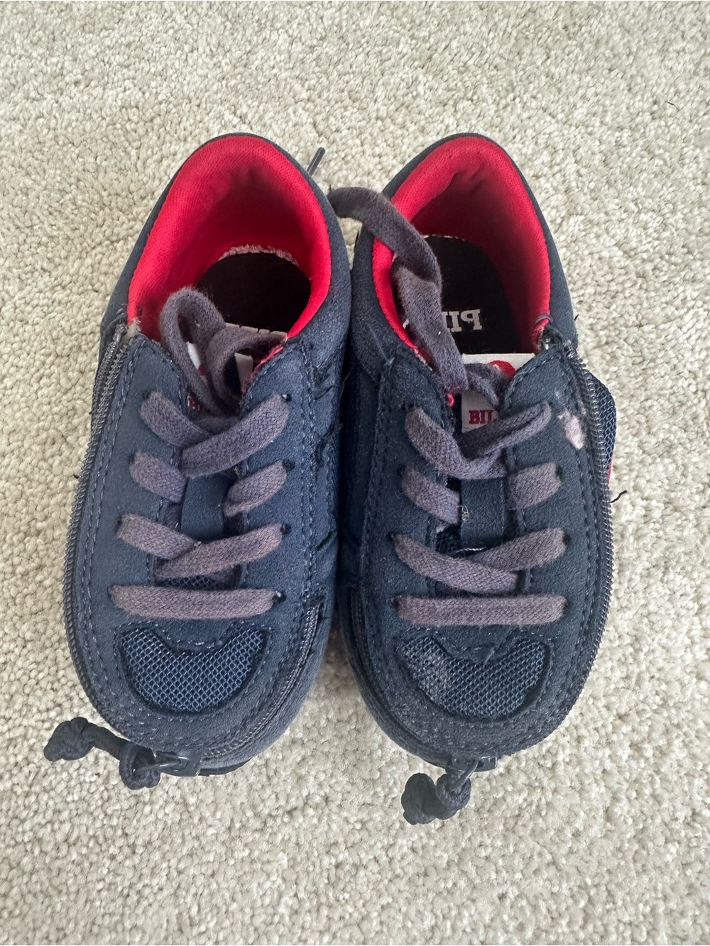 Billy Kids Navy and Red Athletic Sneakers